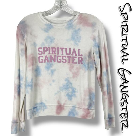 Spiritual Gangster Other - Spiritual Gangster Savanna Tie Dye Logo Sweatshirt Pastel Girls Size Medium/12